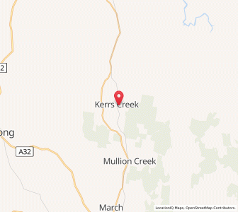 Map of Kerrs Creek, New South Wales