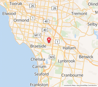 Map of Keysborough, VictoriaVictoria