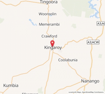 Map of Kingaroy, Queensland
