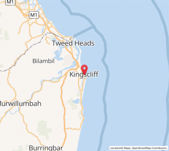 Map of Kingscliff, New South Wales