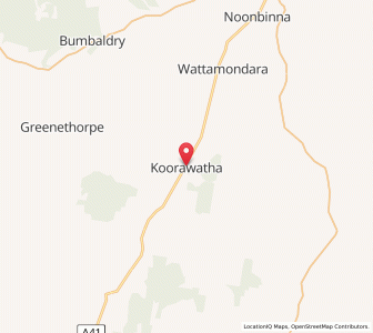 Map of Koorawatha, New South Wales