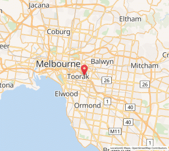 Map of Kooyong, VictoriaVictoria