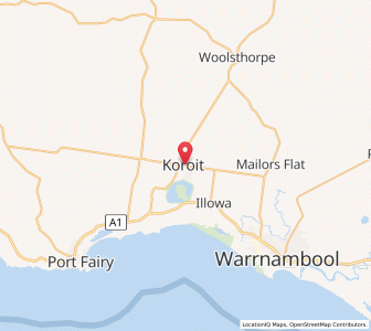 Map of Koroit, VictoriaVictoria