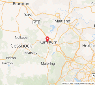 Map of Kurri Kurri, New South Wales