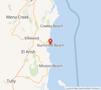 Map of Kurrimine Beach, Queensland