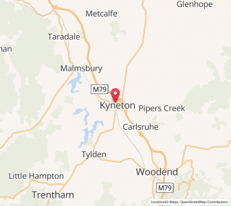 Map of Kyneton, VictoriaVictoria