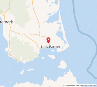 Map of Lady Barron, TasmaniaTasmania