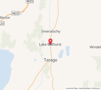 Map of Lake Bathurst, New South Wales