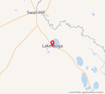 Map of Lake Boga, VictoriaVictoria