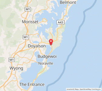 Map of Lake Munmorah, New South Wales