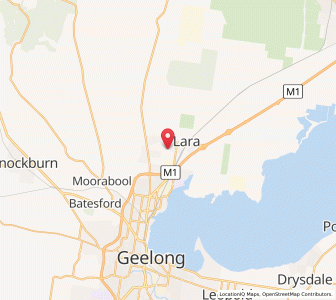 Map of Lara Lake, VictoriaVictoria