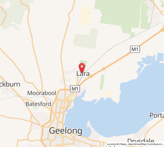 Map of Lara, VictoriaVictoria