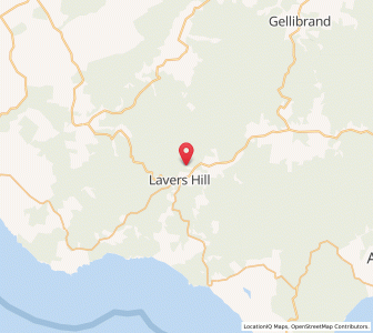 Map of Lavers Hill, VictoriaVictoria