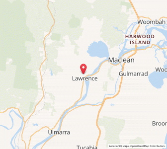 Map of Lawrence, New South Wales