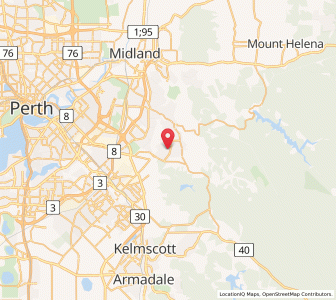 Map of Lesmurdie, Western Australia