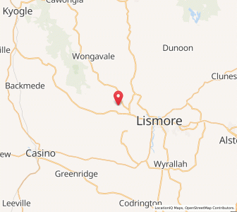 Map of Leycester, New South Wales