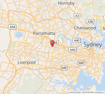 Map of Lidcombe, New South Wales