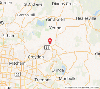 Map of Lilydale, VictoriaVictoria