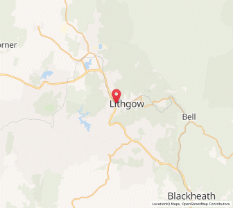 Map of Lithgow, New South Wales