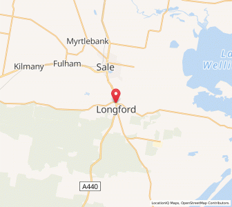 Map of Longford, VictoriaVictoria