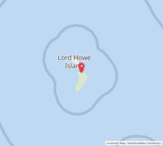 Map of Lord Howe Island, New South Wales