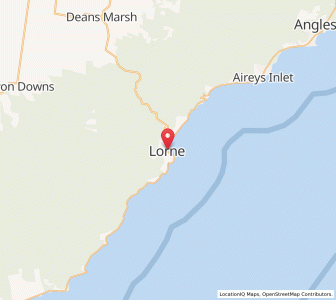 Map of Lorne, VictoriaVictoria