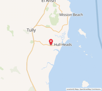 Map of Lower Tully, Queensland