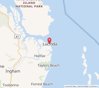 Map of Lucinda, Queensland