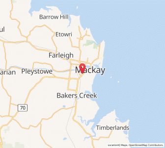 Map of Mackay, Queensland