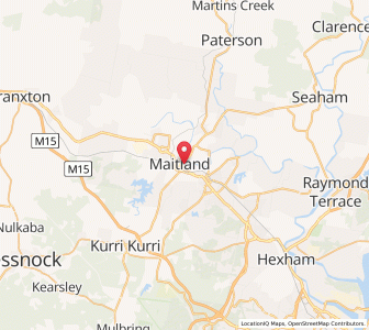 Map of Maitland, New South Wales