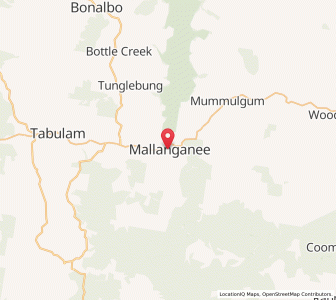 Map of Mallanganee, New South Wales