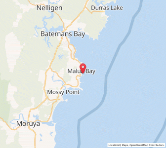 Map of Malua Bay, New South Wales