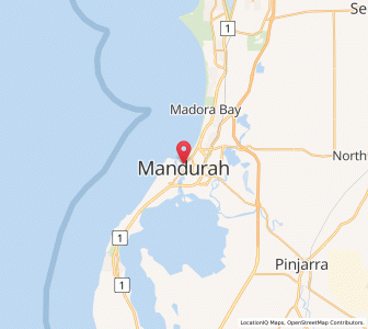 Map of Mandurah, Western Australia