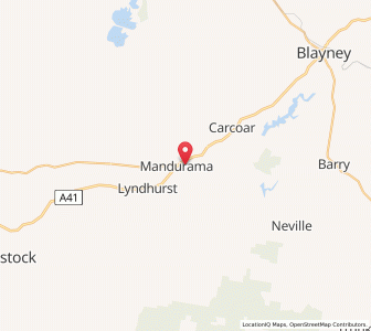 Map of Mandurama, New South Wales