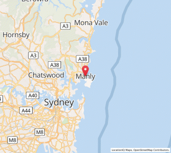 Map of Manly, New South Wales