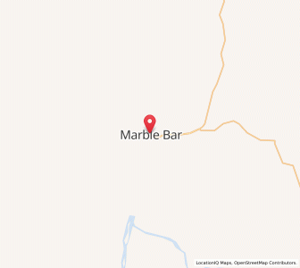 Map of Marble Bar, Western Australia