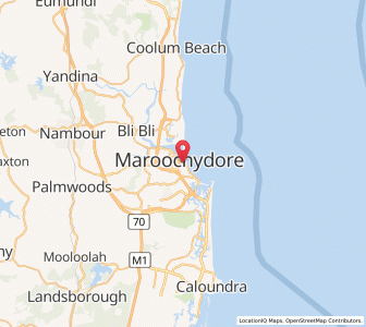 Map of Maroochydore, Queensland