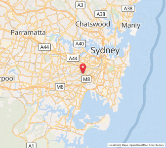 Map of Marrickville, New South Wales