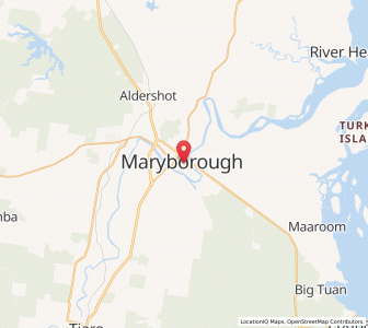 Map of Maryborough, Queensland