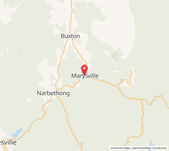 Map of Marysville, VictoriaVictoria