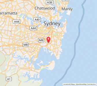 Map of Mascot, New South Wales