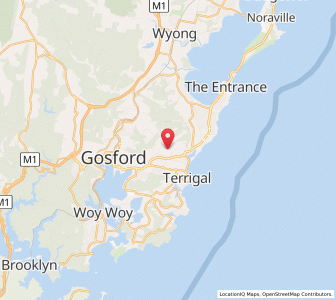 Map of Matcham, New South Wales