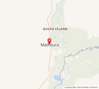 Map of Mathoura, New South Wales