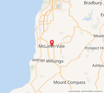 Map of McLaren Vale, South Australia