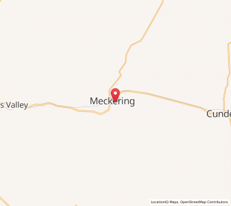 Map of Meckering, Western Australia