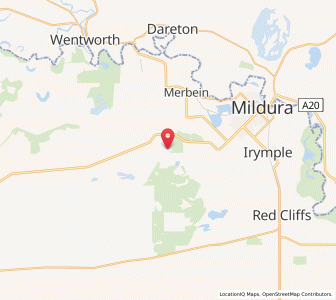 Map of Merbein South, VictoriaVictoria