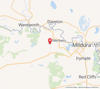 Map of Merbein West, VictoriaVictoria