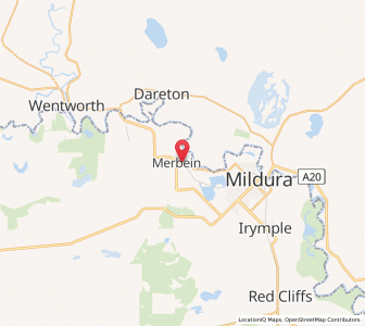 Map of Merbein, VictoriaVictoria