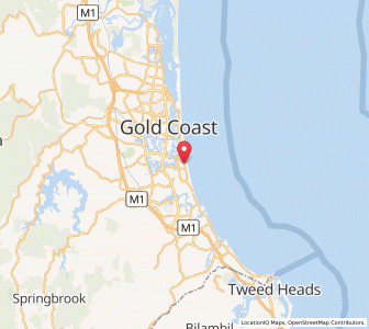 Map of Mermaid Beach, Queensland
