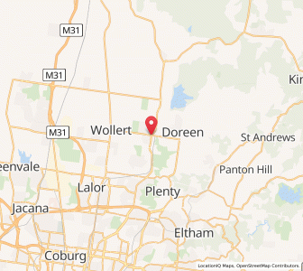 Map of Mernda, VictoriaVictoria